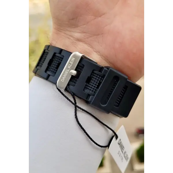 Daniel Klein DKISTE1383 Gümüş Siyah Renk Analog Dijital Hediye Paketli Erkek Kol Saati
