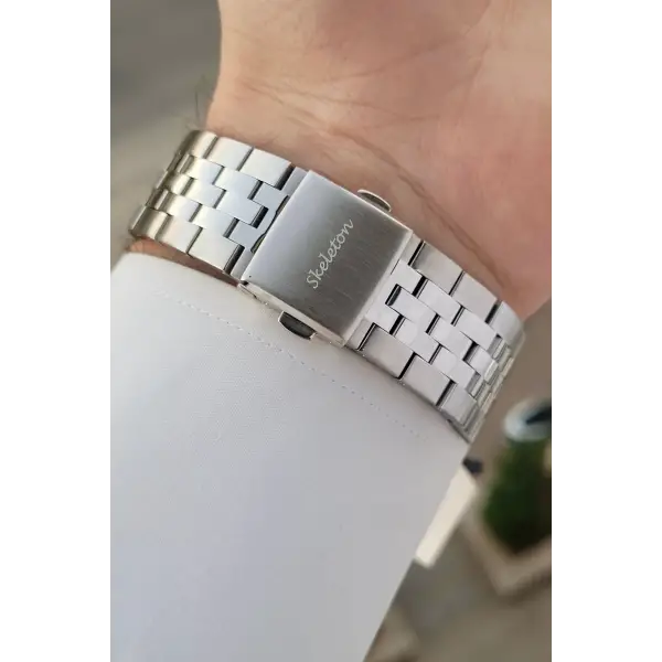 Daniel Klein DKISTE1421 Kadranı Lacivert Kordonu Gümüş Renk Otomatik Fonksiyonlu Fosforlu Erkek Kol Saati