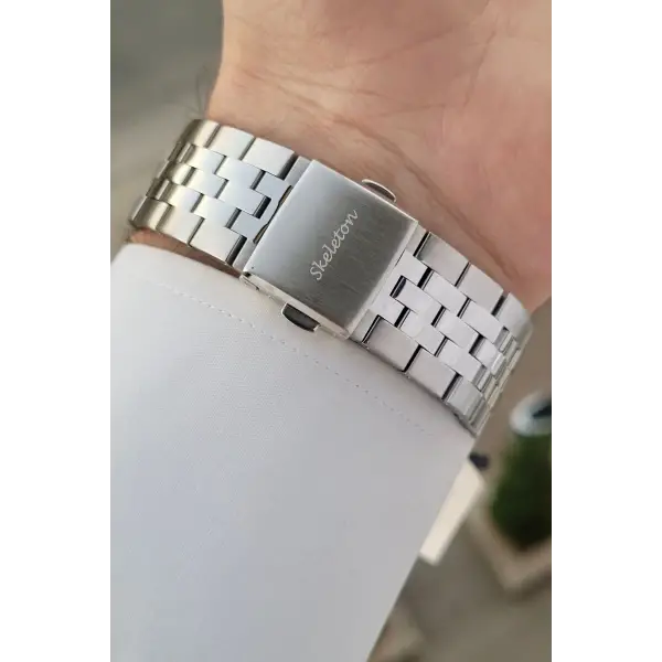 Daniel Klein DKISTE1425 Kadranı Siyah Kordonu Gümüş Renk Otomatik Fonksiyonlu Fosforlu Erkek Kol Saati