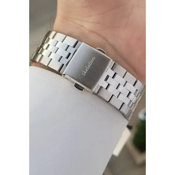 Daniel Klein DKISTE1417 Gümüş Renk Otomatik Fonksiyonlu Fosforlu Erkek Kol Saati