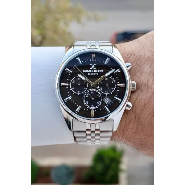 Daniel Klein DKISTE1427 Kadranı Siyah Kordonu Gümüş Renk Göstergeli Erkek Kol Saati