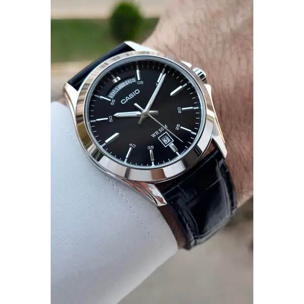 Casio CSISTE187 Kasası Metalik Kordonu Siyah Renk 2 Yıl Garantili Erkek Kol Saati