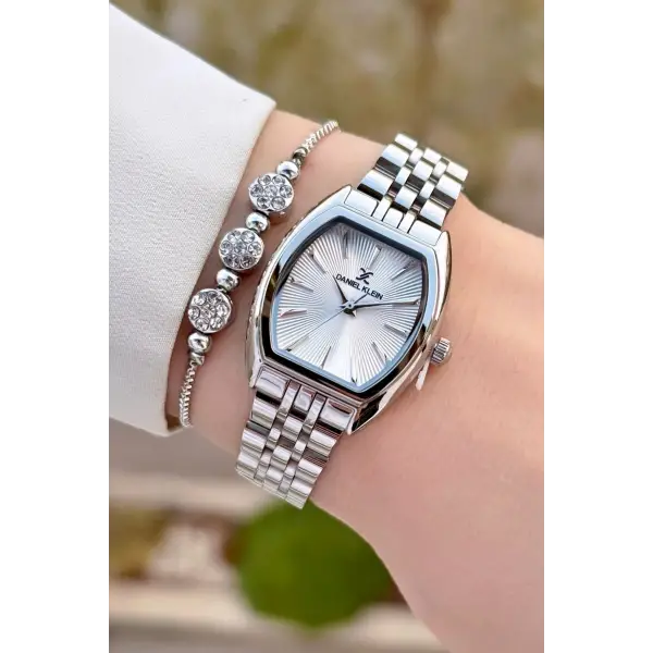 Daniel Klein DKISTE1478 Kadranı ve Kordonu Gümüş Renk Kadın Kol Saati ve Bileklik