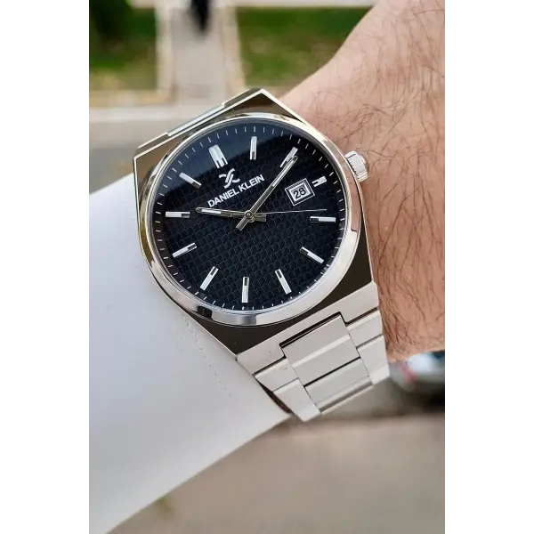 Daniel Klein DKISTE1450 Kadranı Siyah Kordonu Gümüş Renk Erkek Kol Saati