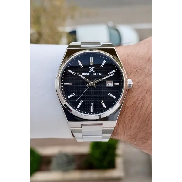 Daniel Klein DKISTE1450 Kadranı Siyah Kordonu Gümüş Renk Erkek Kol Saati