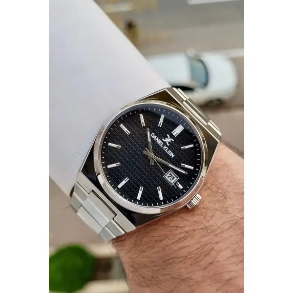 Daniel Klein DKISTE1450 Kadranı Siyah Kordonu Gümüş Renk Erkek Kol Saati