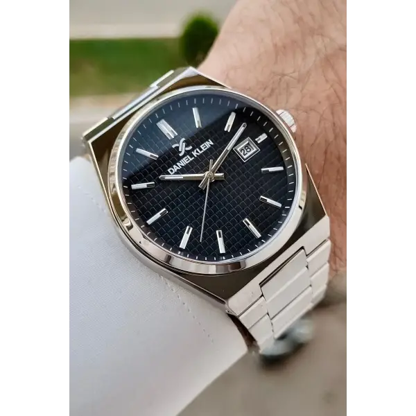 Daniel Klein DKISTE1450 Kadranı Siyah Kordonu Gümüş Renk Erkek Kol Saati