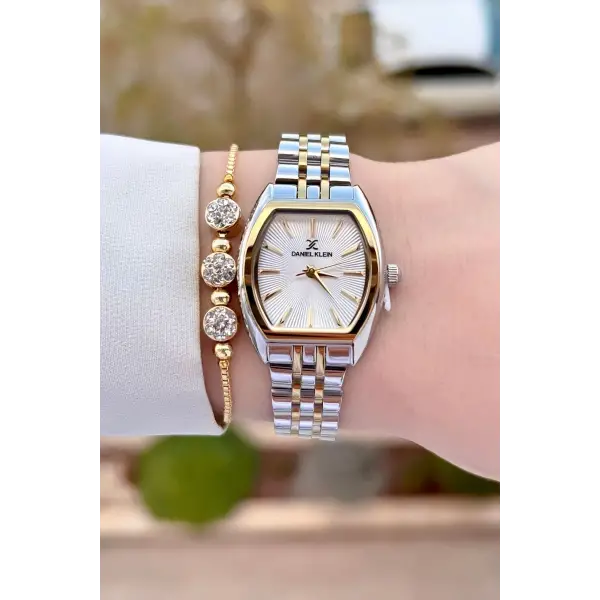 Daniel Klein DKISTE1446 Gold Gümüş Renk Kadın Kol Saati ve Bileklik