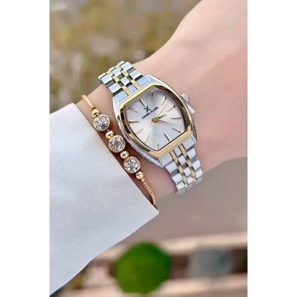 Daniel Klein DKISTE1446 Gold Gümüş Renk Kadın Kol Saati ve Bileklik