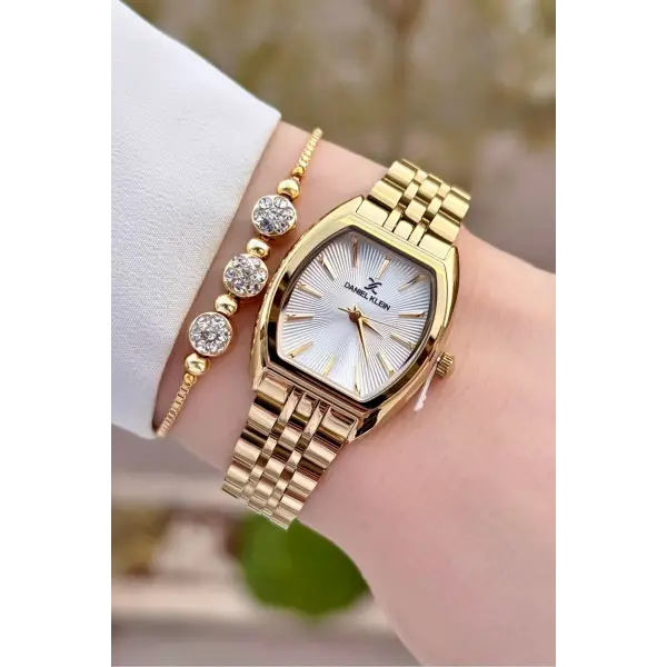 Daniel Klein DKISTE1445 Gold Renk 2 Yıl Garantili Kadın Kol Saati ve Bileklik