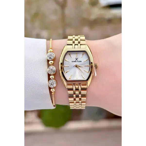 Daniel Klein DKISTE1445 Gold Renk 2 Yıl Garantili Kadın Kol Saati ve Bileklik