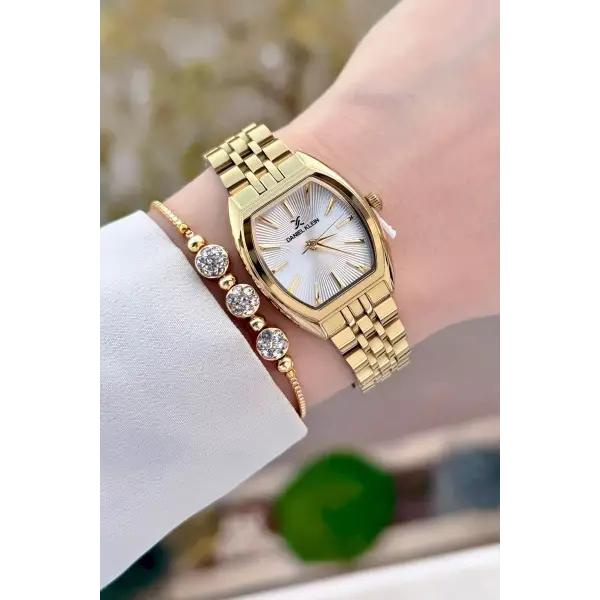 Daniel Klein DKISTE1445 Gold Renk 2 Yıl Garantili Kadın Kol Saati ve Bileklik