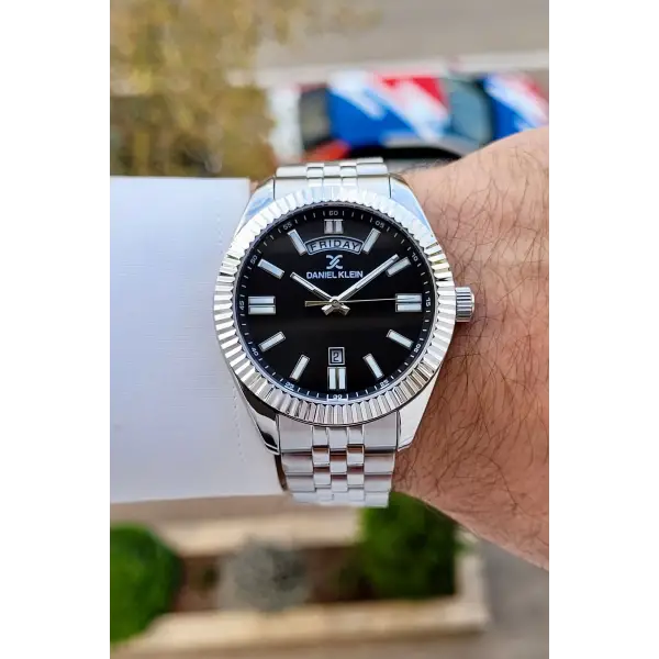Daniel Klein DKISTE1462 Kadranı Siyah Kordonu Gümüş Renk Erkek Kol Saati