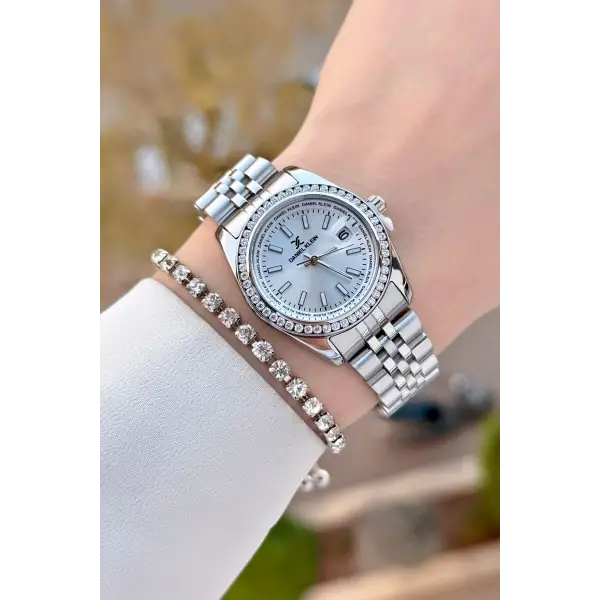 Daniel Klein DKISTE1497 Gümüş Renk Kadın Kol Saati ve Bileklik