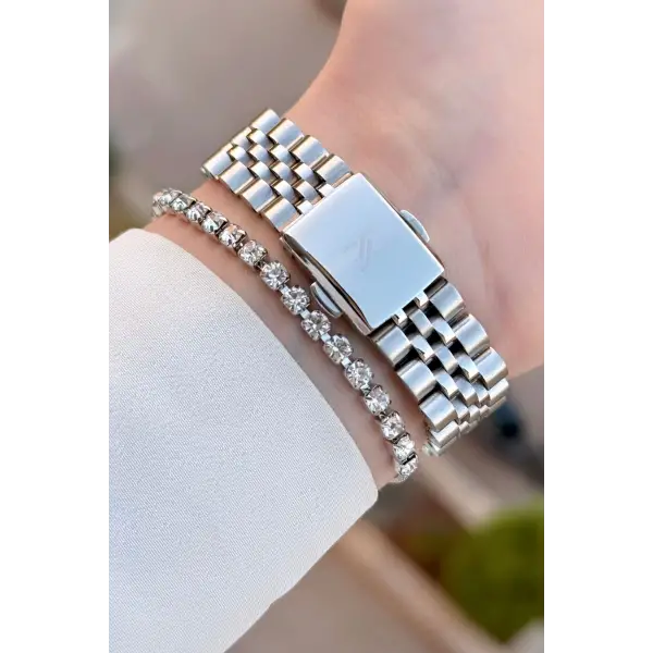 Daniel Klein DKISTE1497 Gümüş Renk Kadın Kol Saati ve Bileklik