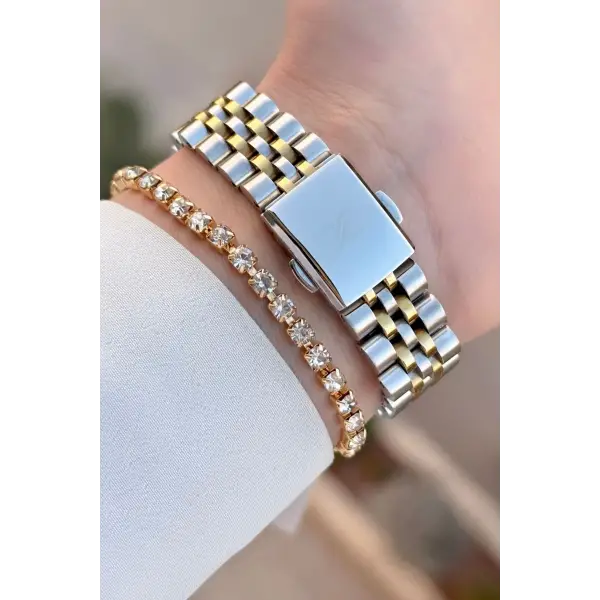 Daniel Klein DKISTE1499 Kadranı Yeşil Kordonu Gold Gümüş Renk Kadın Kol Saati ve Bileklik