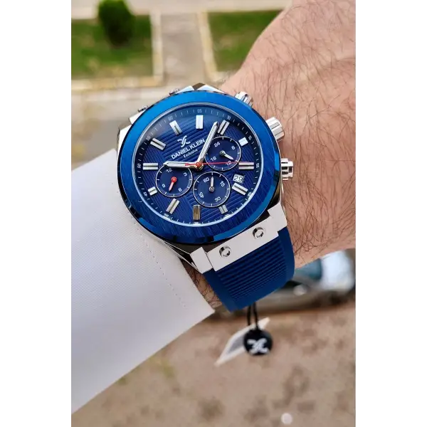 Daniel Klein DKISTE1472 Kasası Gümüş Kordonu Lacivert Renk İç Göstergeleri Aktif Erkek Kol Saati