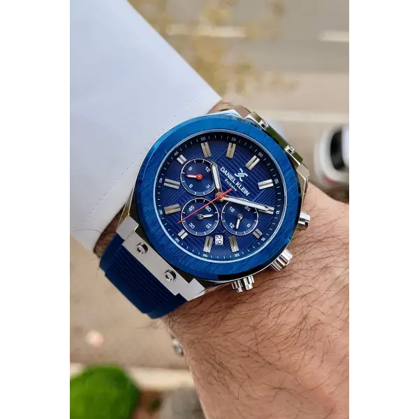 Daniel Klein DKISTE1472 Kasası Gümüş Kordonu Lacivert Renk İç Göstergeleri Aktif Erkek Kol Saati