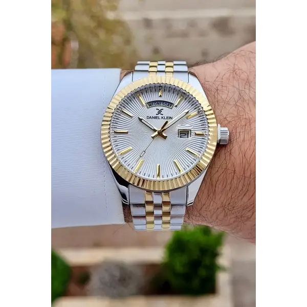 Daniel Klein DKISTE1477 Gold Gümüş Renk Erkek Kol Saati