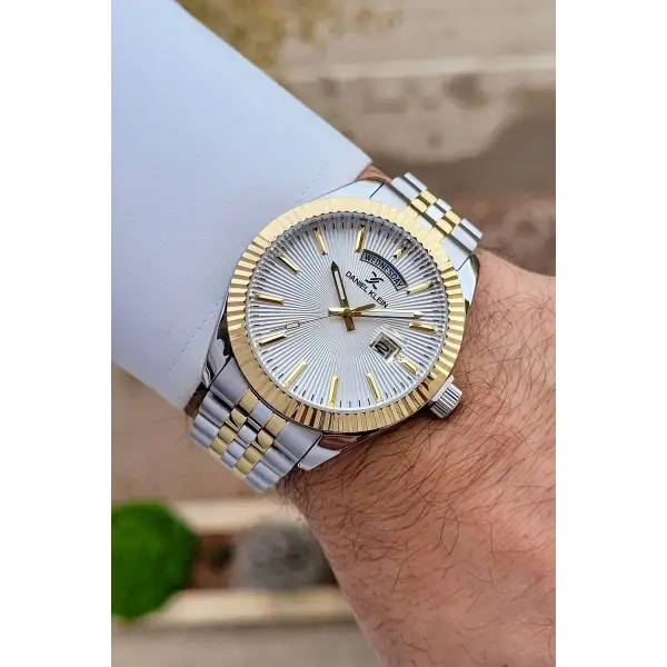 Daniel Klein DKISTE1477 Gold Gümüş Renk Erkek Kol Saati