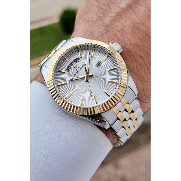 Daniel Klein DKISTE1477 Gold Gümüş Renk Erkek Kol Saati