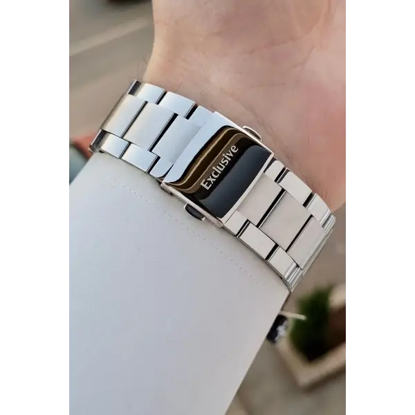 Daniel Klein DKISTE1528 Kadranı Siyah Kordonu Gümüş Renk 45 mm Erkek Kol Saati