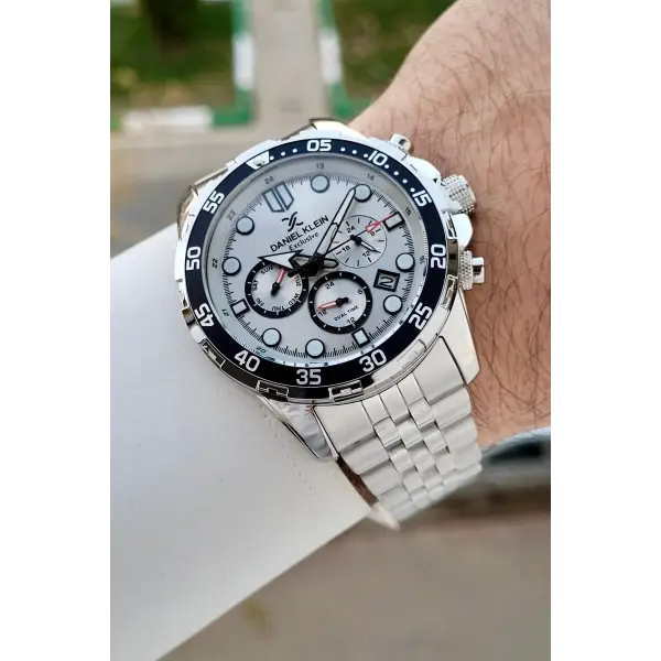 Daniel Klein DKISTE1529 Gümüş Renk 44 mm Fonksiyonlu Erkek Kol Saati
