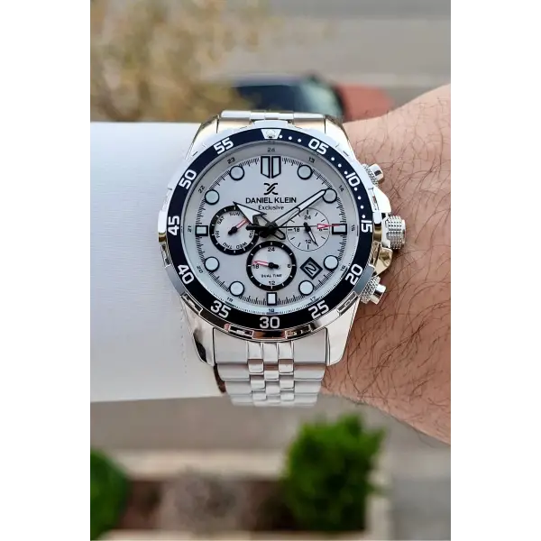 Daniel Klein DKISTE1529 Gümüş Renk 44 mm Fonksiyonlu Erkek Kol Saati
