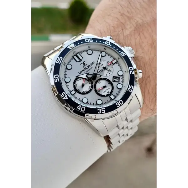 Daniel Klein DKISTE1529 Gümüş Renk 44 mm Fonksiyonlu Erkek Kol Saati