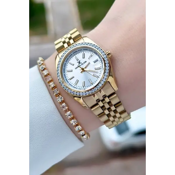 Daniel Klein DKISTE1532 Gold Renk 30 mm Kadın Kol Saati ve Bileklik