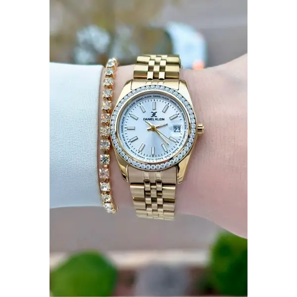 Daniel Klein DKISTE1532 Gold Renk 30 mm Kadın Kol Saati ve Bileklik