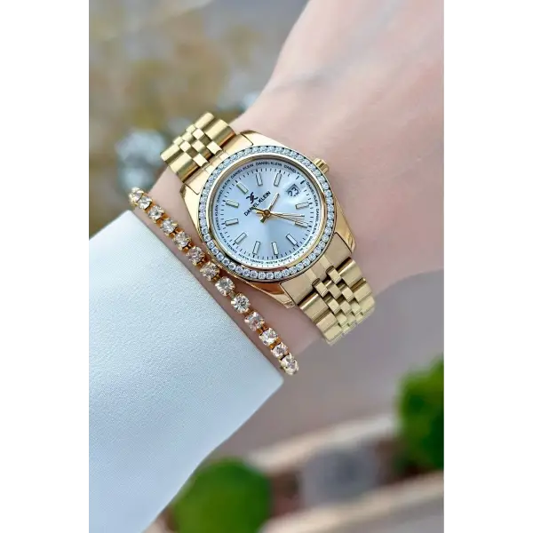 Daniel Klein DKISTE1532 Gold Renk 30 mm Kadın Kol Saati ve Bileklik