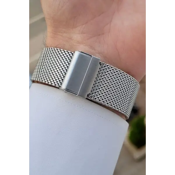 Ferrucci FCISTE325 Kadranı Siyah Kordonu Gümüş Renk 44 mm Erkek Kol Saati