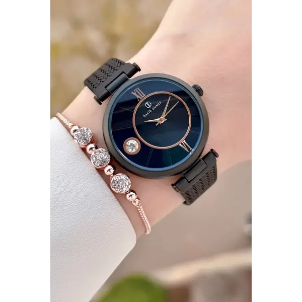 DAVID GUNER DGISTE108 Siyah Renk 34 mm Kadın Kol Saati ve Bileklik