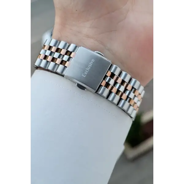 Daniel Klein DKISTE1448 Kadranı Siyah Kordonu Rose Gümüş Renk 43 mm Erkek Kol Saati