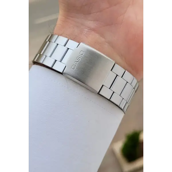 Casio CSISTE199 Kadranı Siyah Kordonu Metalik Renk 2 Yıl Garantili Erkek Kol Saati
