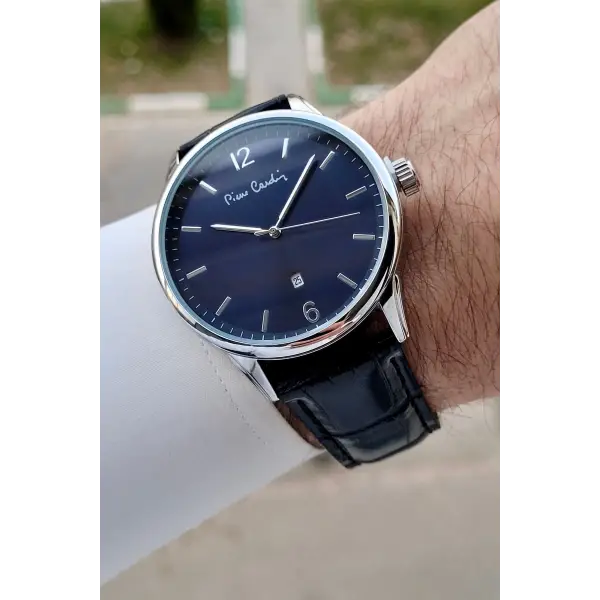 Pierre Cardin PCISTE21 Kadranı Lacivert Kordonu Siyah Renk 44 mm Erkek Kol Saati