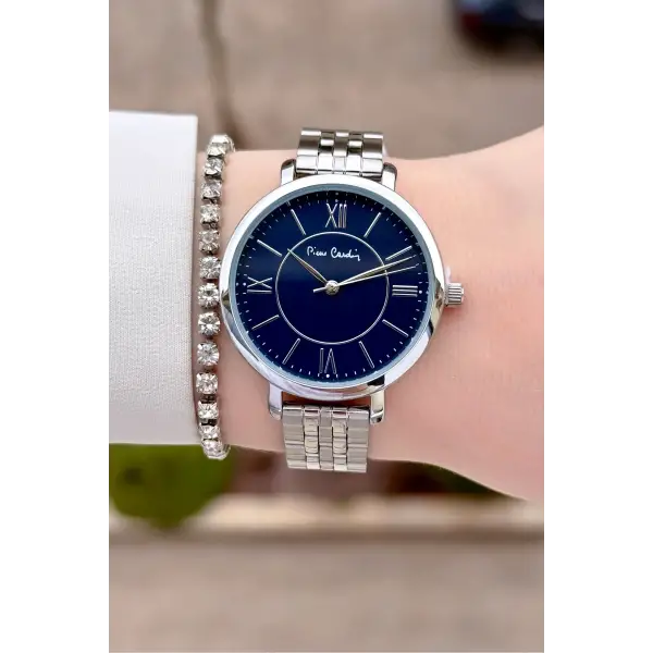 Pierre Cardin PCISTE24 Kadranı Lacivert Kordonu Gümüş Renk 36 mm Kadın Kol Saati