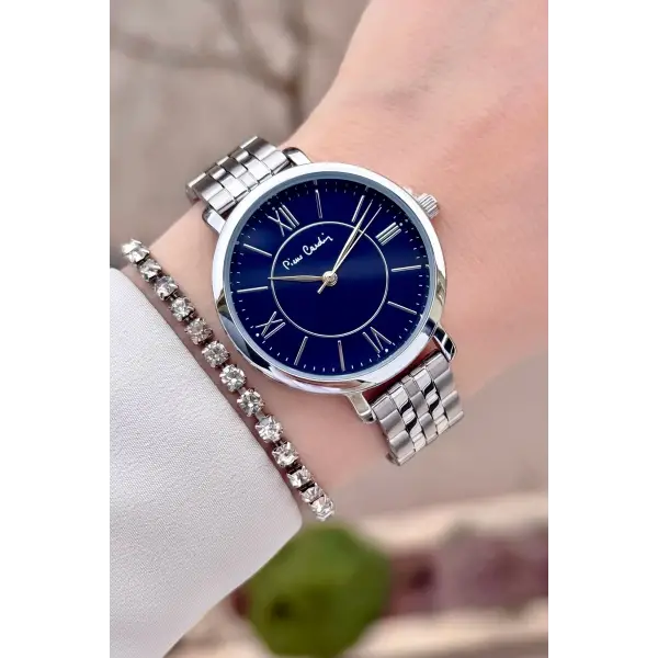 Pierre Cardin PCISTE24 Kadranı Lacivert Kordonu Gümüş Renk 36 mm Kadın Kol Saati