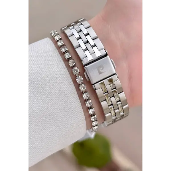 Pierre Cardin PCISTE24 Kadranı Lacivert Kordonu Gümüş Renk 36 mm Kadın Kol Saati