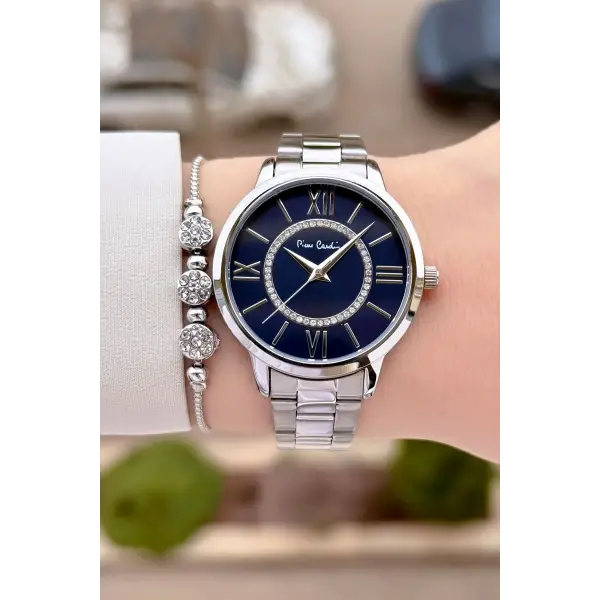 Pierre Cardin PCISTE25 Kadranı Lacivert Kordonu Gümüş Renk 36 mm Kadın Kol Saati
