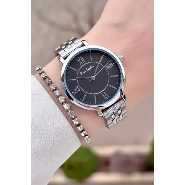 Pierre Cardin PCISTE23 Kadranı Siyah Kordonu Gümüş Renk 36 mm Kadın Kol Saati