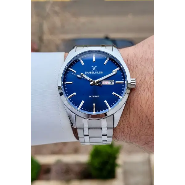 Daniel Klein DKISTE1578 Kadranı Lacivert Kordonu Gümüş Renk 43 mm Erkek Kol Saati