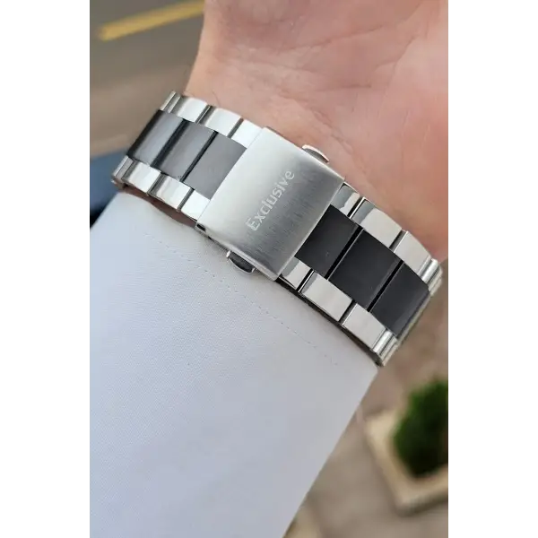 Daniel Klein DKISTE1599 Siyah Gümüş Renk 45 mm Erkek Kol Saati