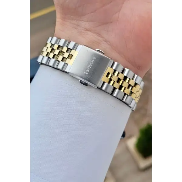 Daniel Klein DKISTE1602 Kadranı Yeşil  Kordonu Gold Gümüş Renk 42 mm Erkek Kol Saati