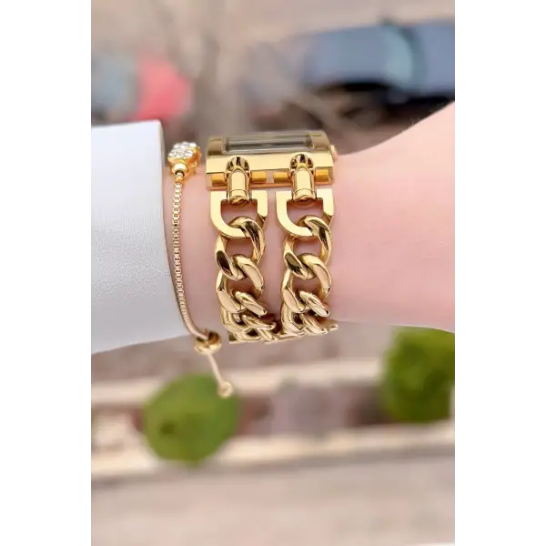 Daniel Klein DKISTE1582 Kadranı Yeşil  Kordonu Gold Renk Kadın Kol Saati ve Bielklik