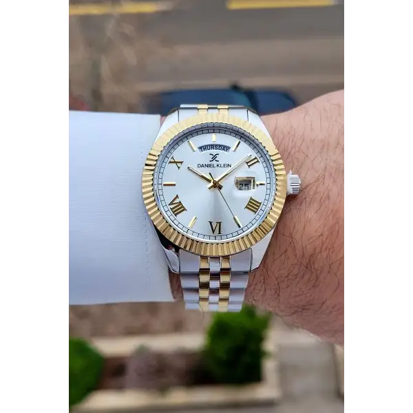 Daniel Klein DKISTE1593 Gold Gümüş Renk 42 mm Erkek Kol Saati