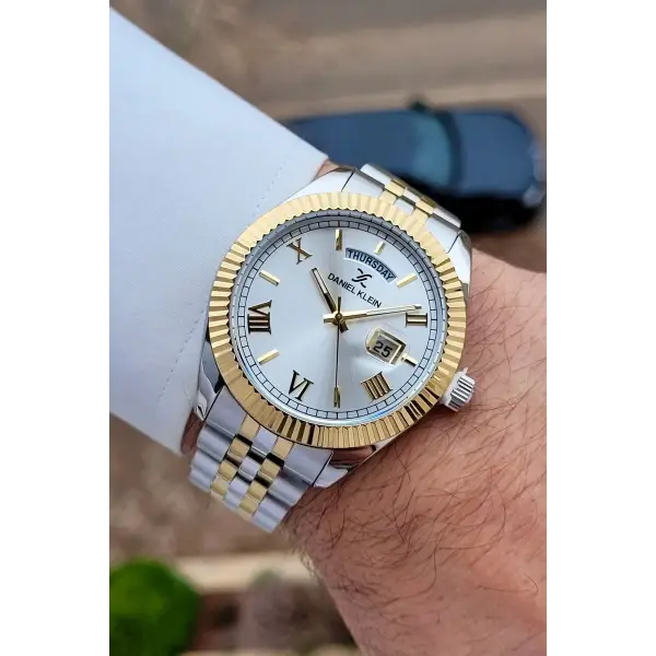 Daniel Klein DKISTE1593 Gold Gümüş Renk 42 mm Erkek Kol Saati