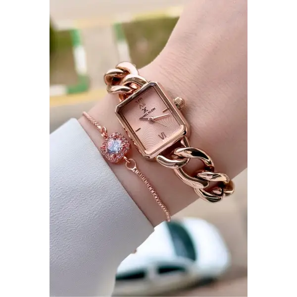 Daniel Klein DKISTE1591 Rose Renk Kadın Kol Saati ve Bielklik