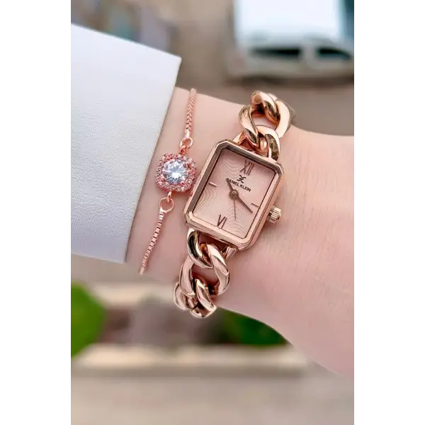 Daniel Klein DKISTE1591 Rose Renk Kadın Kol Saati ve Bielklik